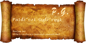 Palóczi Györgyi névjegykártya